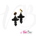 Aretes Cruz de Barro Negro