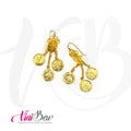 Aretes Cascada Moneda Filigrana