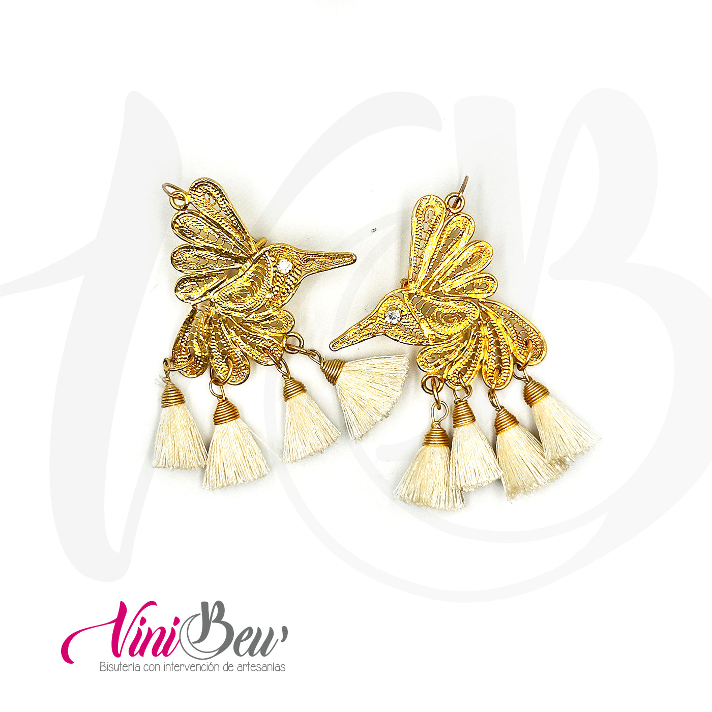 Aretes Filigrana Colibrí