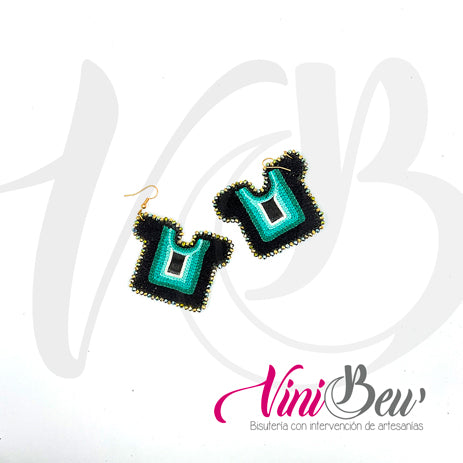 Aretes Huipil Bordado del Istmo