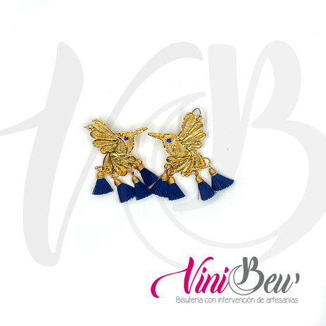 Aretes Colibrí de Filigrana