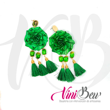 Aretes maxi flor de palma