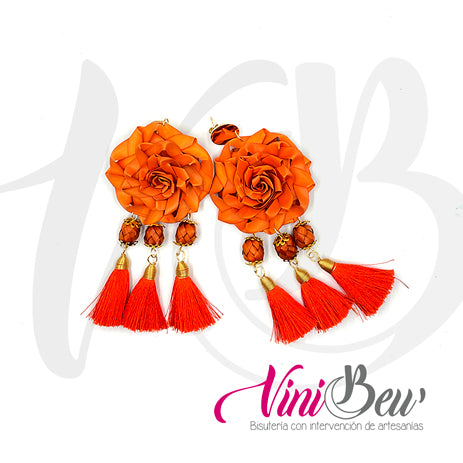 Aretes maxi flor de palma