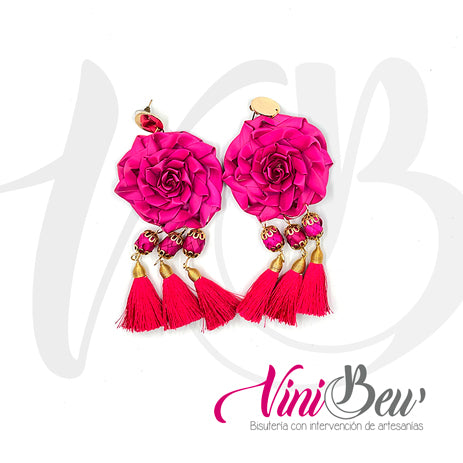 Aretes maxi flor de palma