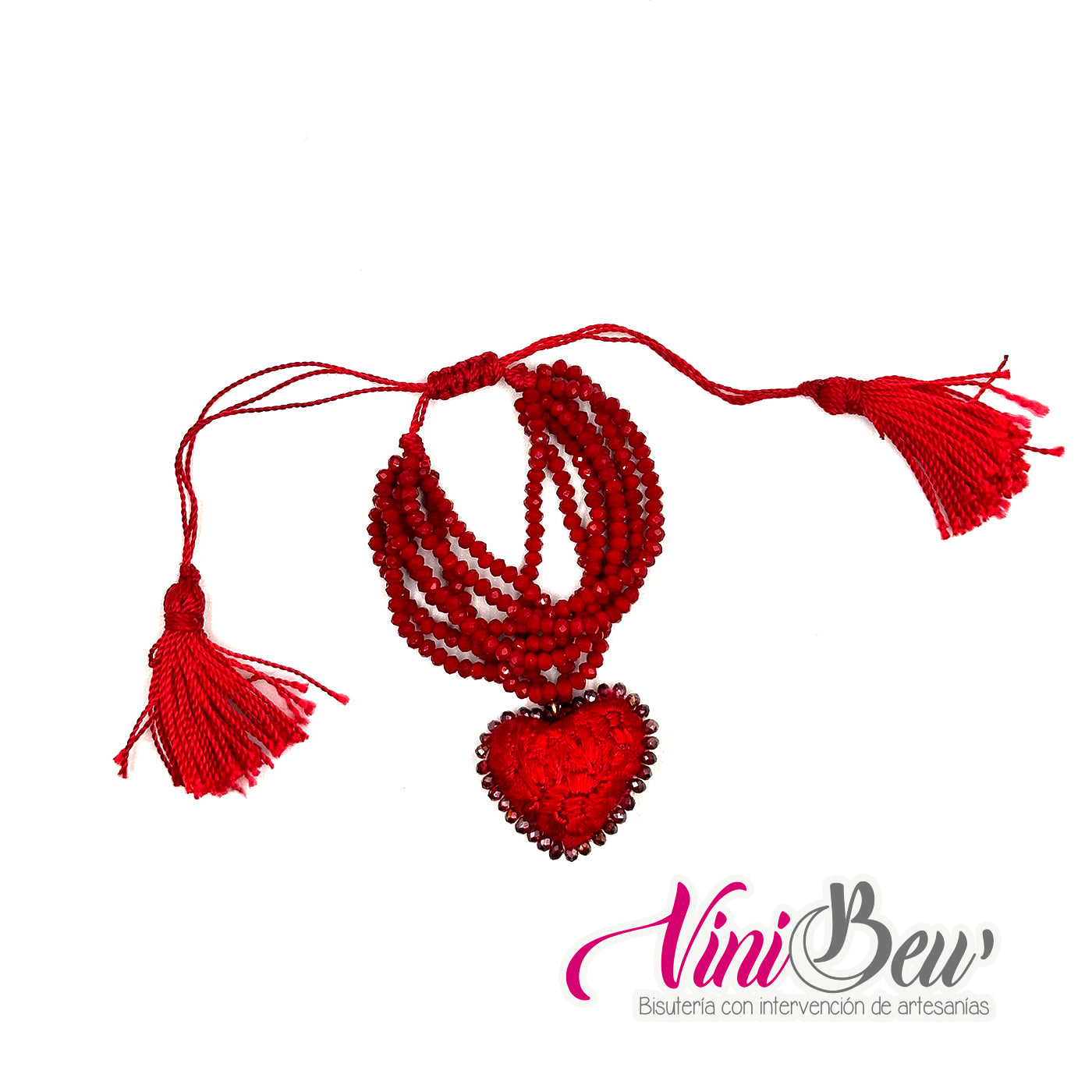 Pulsera Semanario Corazón Bordado