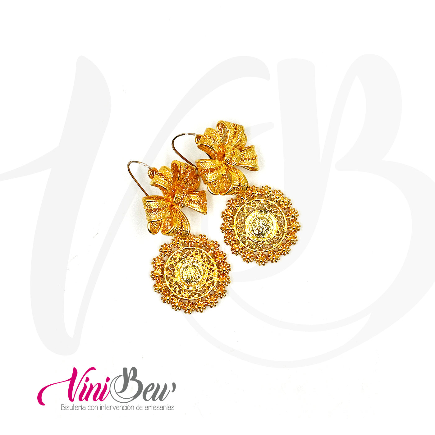 Aretes Moneda Filigrana
