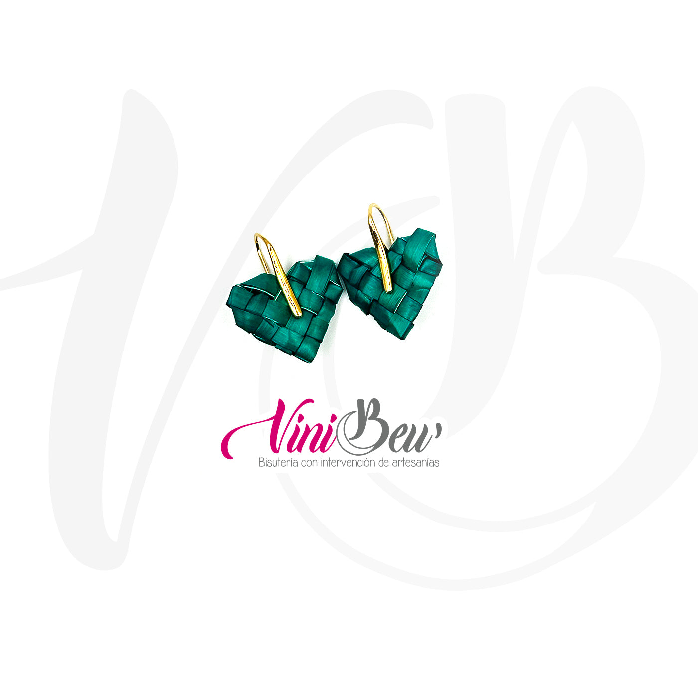 Aretes mini corazón de palma