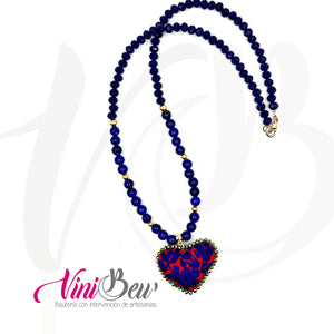 Collar Corazón Bordado