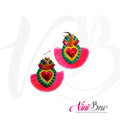 Aretes Corazón de Hojalata Neón