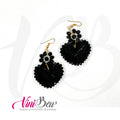 Aretes Corazón Bordado del Istmo