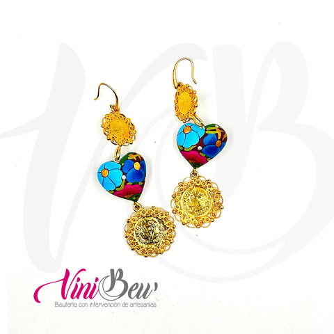 Aretes Corazón del Istmo con Filigrana