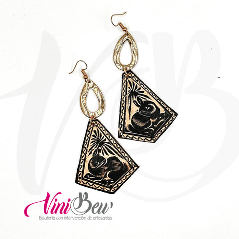 Aretes de Jícara Labrada