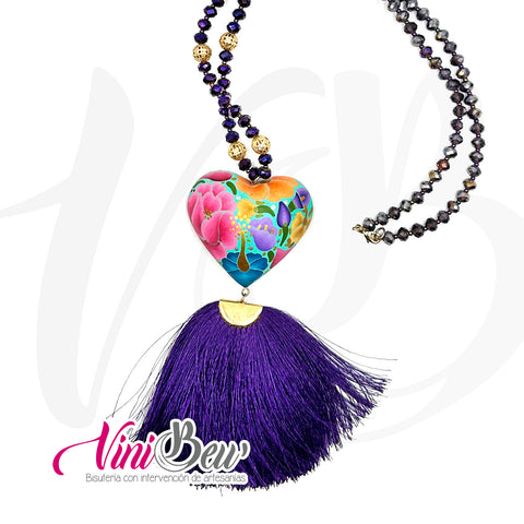 Collar con dije dorado del Istmo