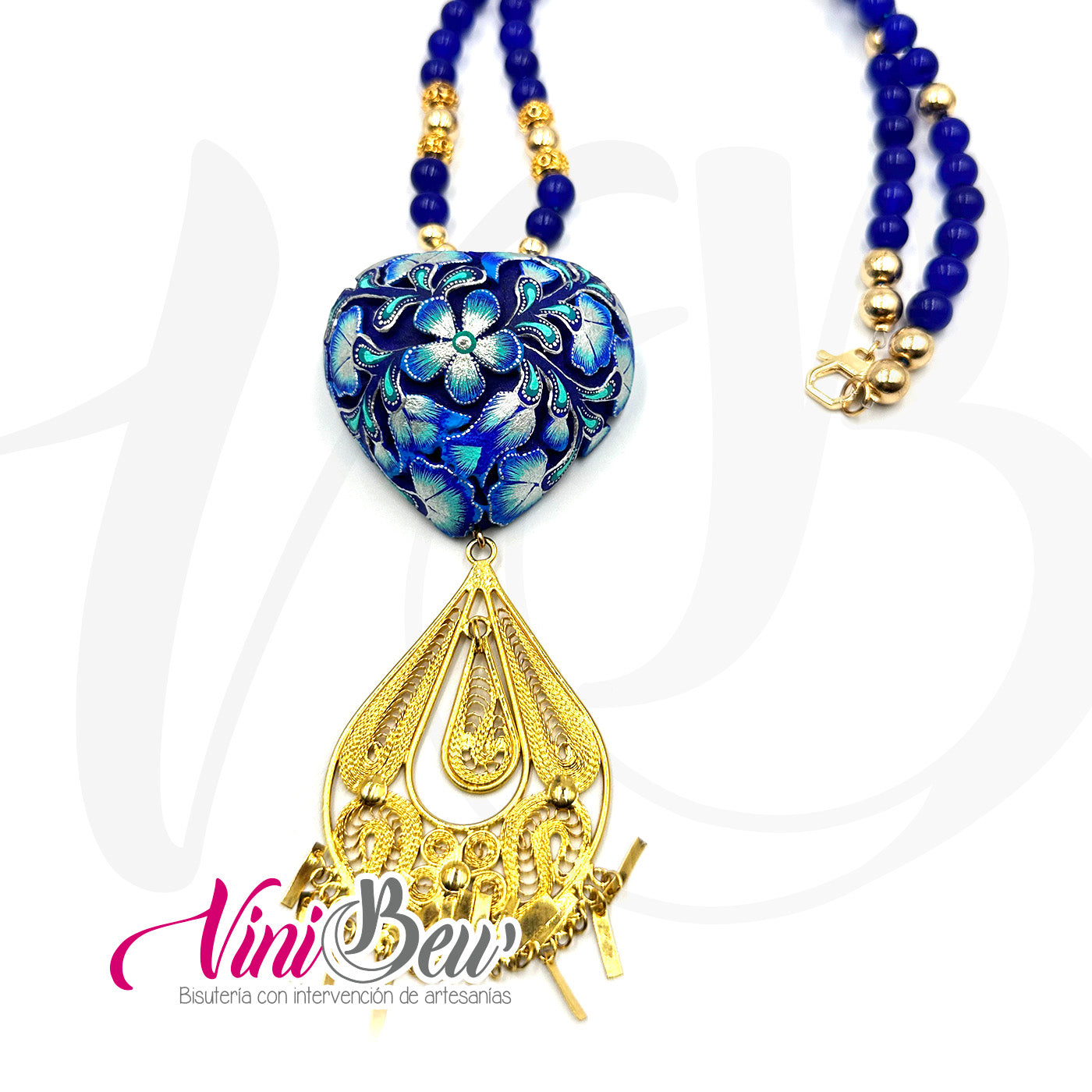 Collar Corazón Calado con Filigrana