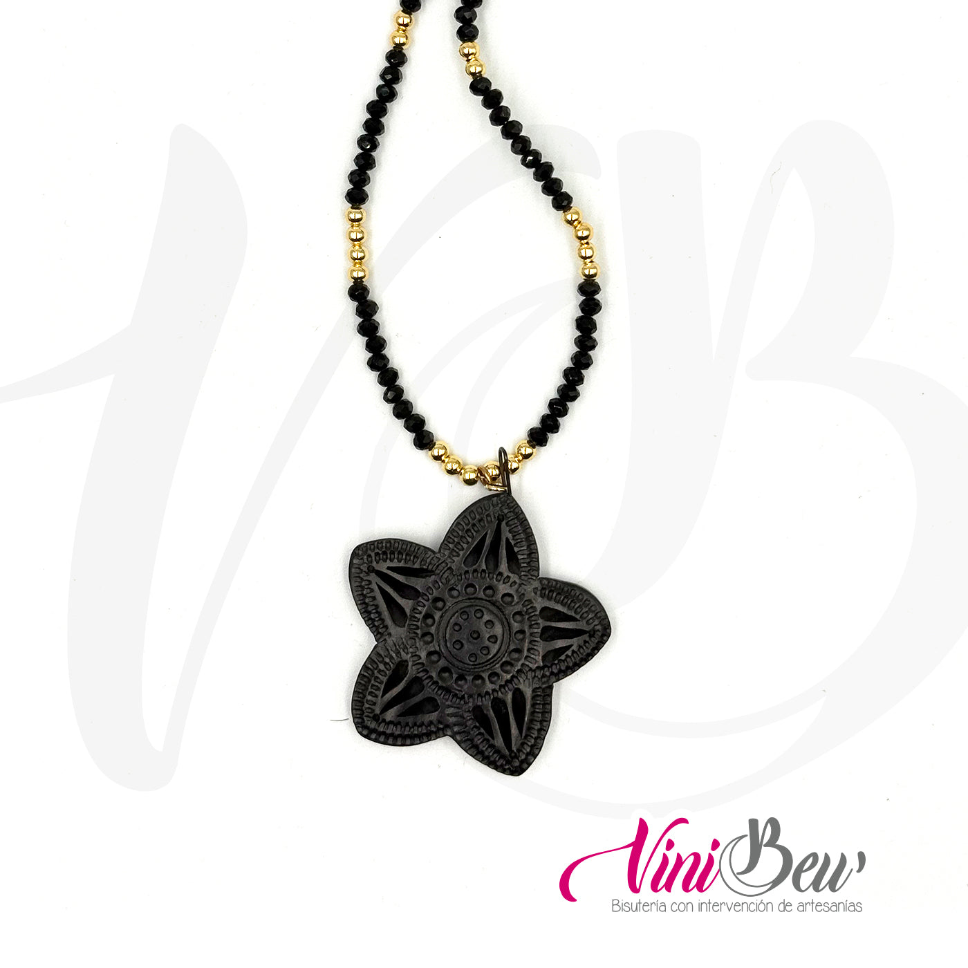 Collar de Barro Negro Sol