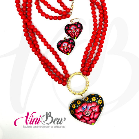 Collar Corazón del Istmo con Filigrana