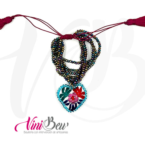 Pulsera Semanario Corazón Bordado