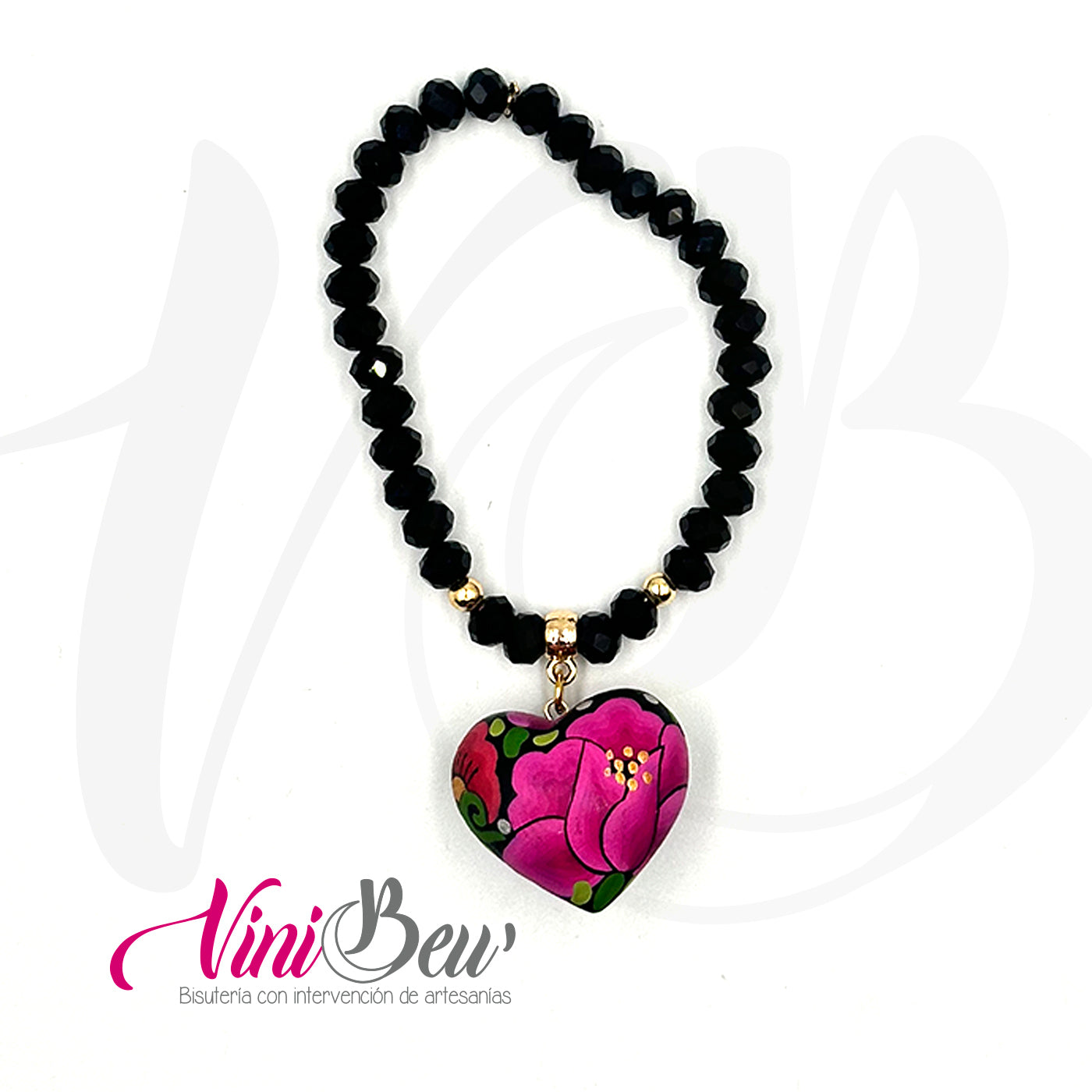 Pulsera sencilla con Corazón Pintado