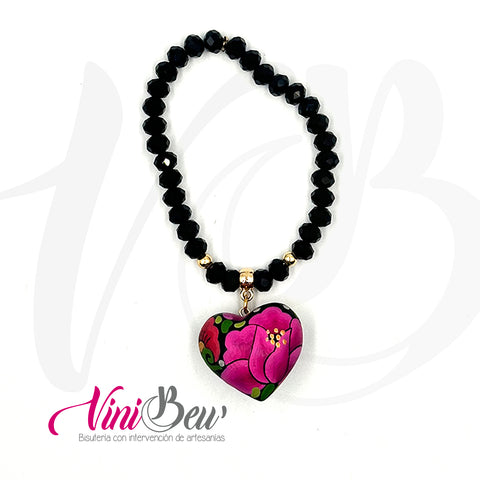 Pulsera sencilla con Corazón Pintado