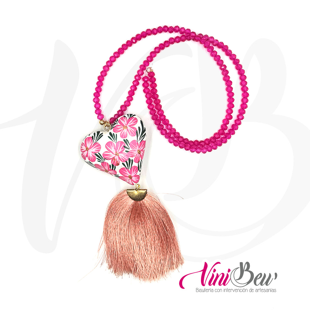 Modelo 7 - Collar cristales y corazón alebrije