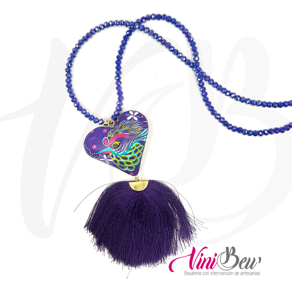 Modelo 7 - Collar cristales y corazón alebrije