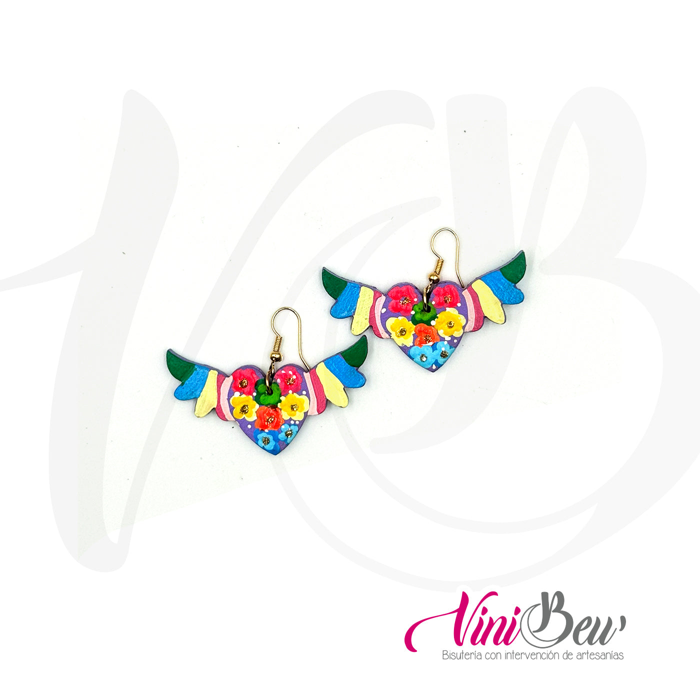 Modelo 4 - Aretes figura plana de alebrije