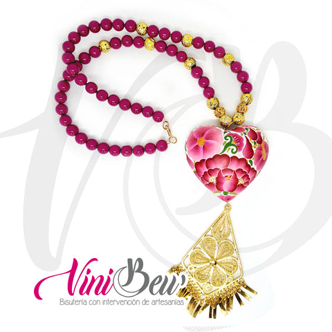 Collar Corazón del Istmo con Filigrana