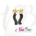 Aretes Onda de Barro Negro