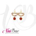 Aretes Flor de Barro Rojo