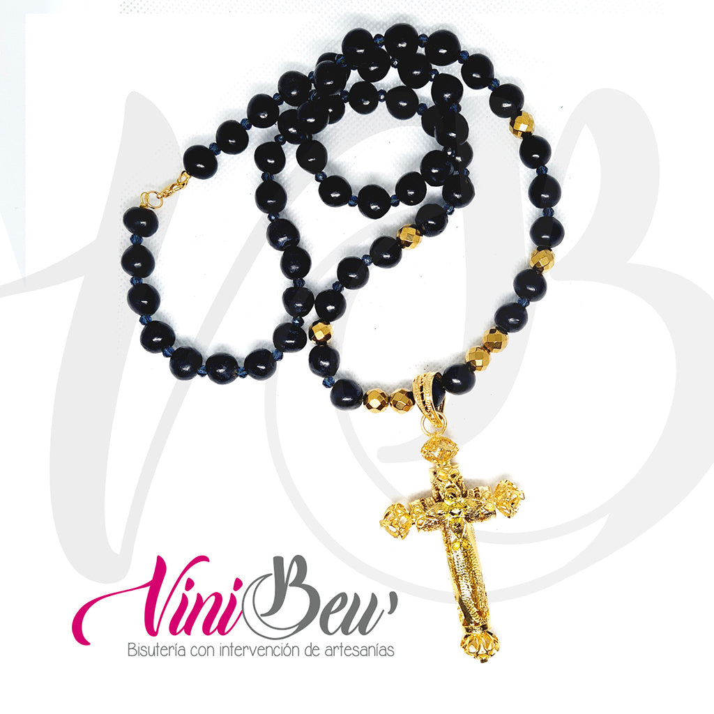Collar de Barro con Cruz de filigrana
