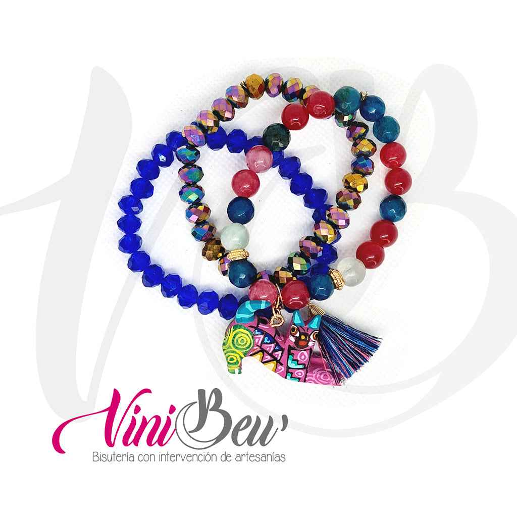 Pulsera Triple de Alebrije Mini