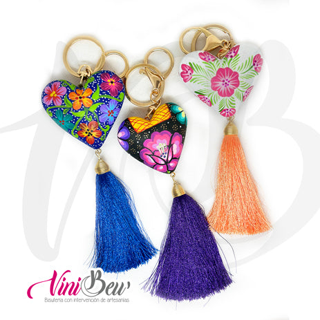 Kit Llaveros de Corazón Madera