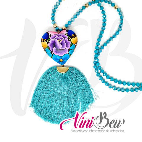 Collar Corazón del Istmo con Motita