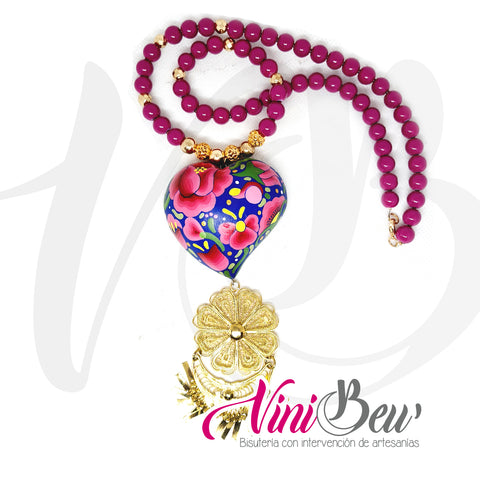 Collar Corazón del Istmo con Filigrana