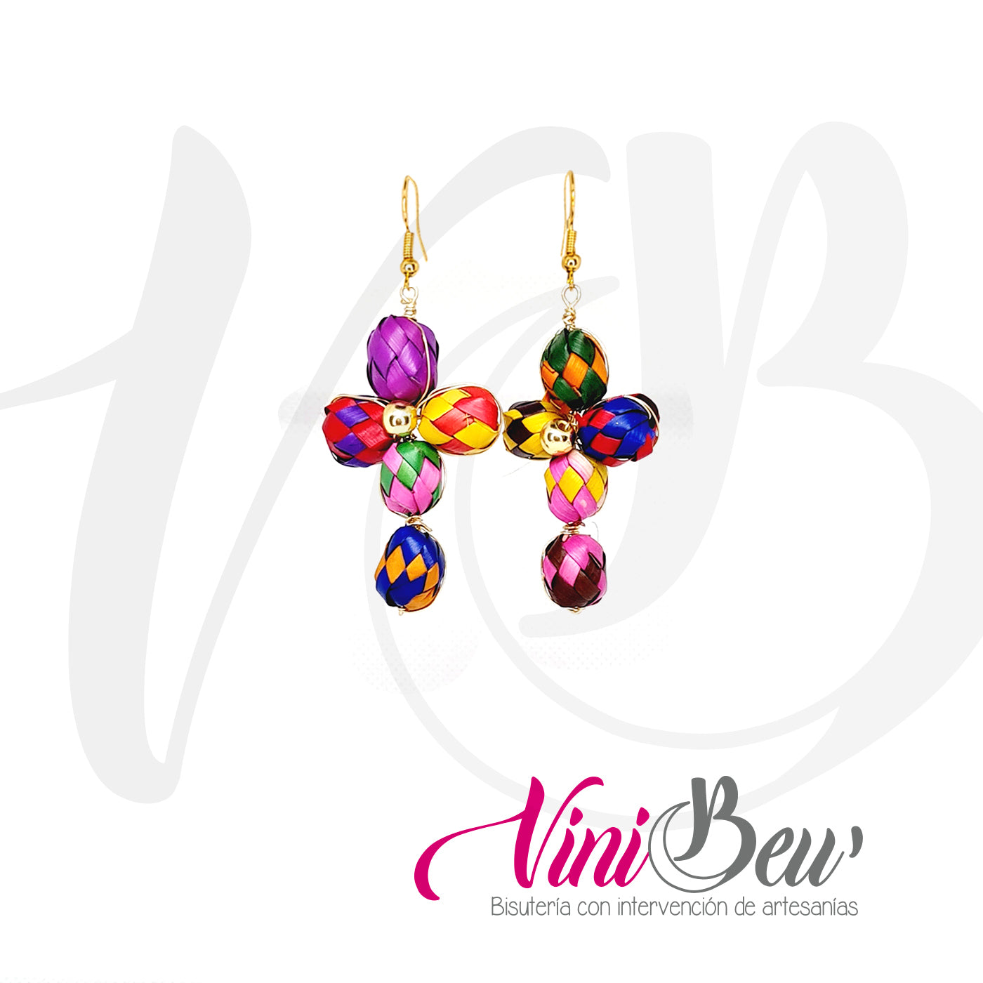 Aretes cruz de petatitos