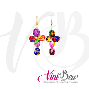 Aretes cruz de petatitos