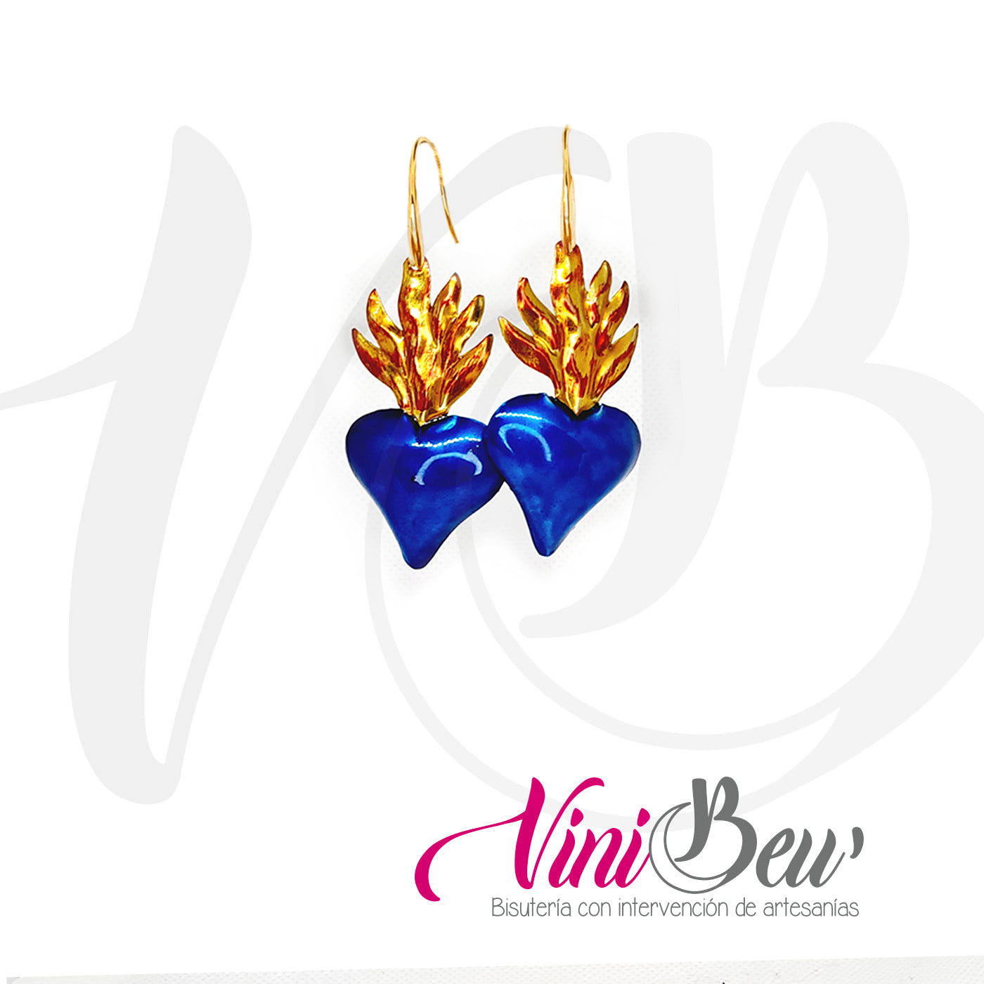 Aretes Corazón de Hojalata con Motitas